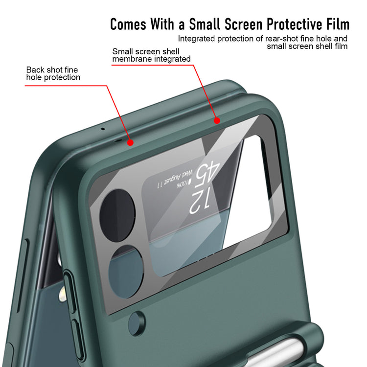 Samsung Galaxy Z Flip3 case, foldable phone case, magnetic phone cover, stylus phone case, protective phone case, slim phone case, Galaxy Z Flip3 accessories, magnetic mount compatible case, anti-slip grip case, premium phone case, ergonomic phone cover