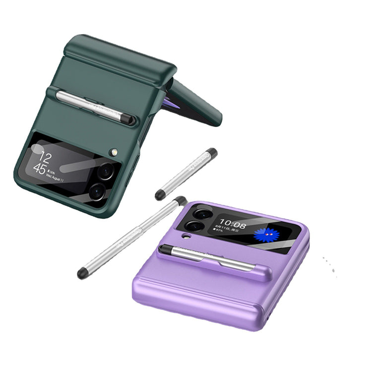 Samsung Galaxy Z Flip3 case, foldable phone case, magnetic phone cover, stylus phone case, protective phone case, slim phone case, Galaxy Z Flip3 accessories, magnetic mount compatible case, anti-slip grip case, premium phone case, ergonomic phone cover