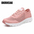Women Mesh Sneakers – Lightweight Breathable Casual Shoes in pink color with breathable mesh design and comfortable sole.