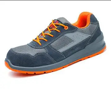 Mens Plus Size Steel Toe Safety Shoes – Breathable Work Sneakers